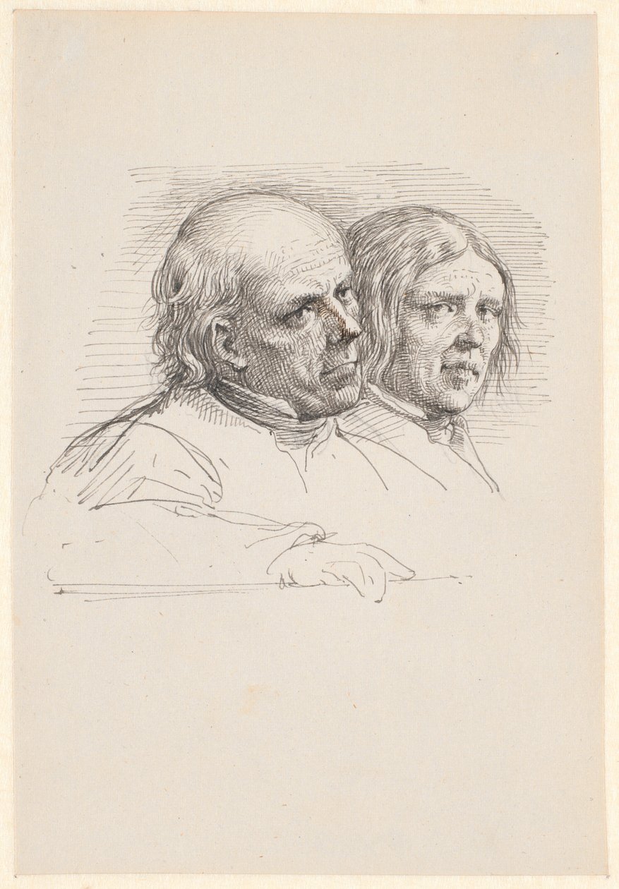 Portrait Study of Two Swedish Farmers by Wilhelm Marstrand