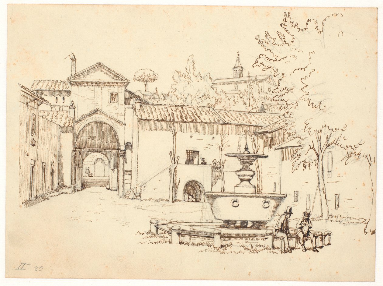 Roman Courtyard with Fountain von Wilhelm Marstrand