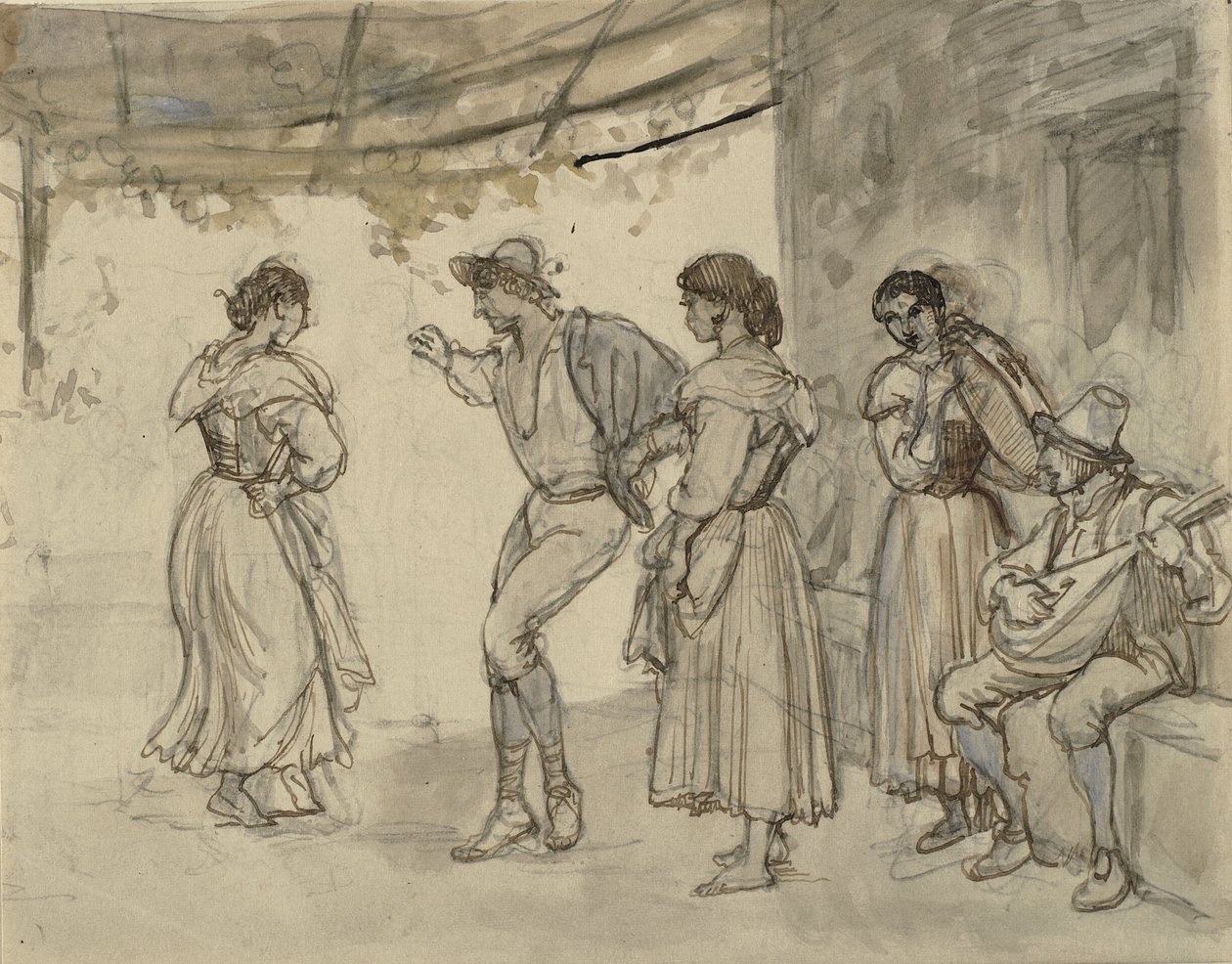 Saltarello Dance by Wilhelm Marstrand