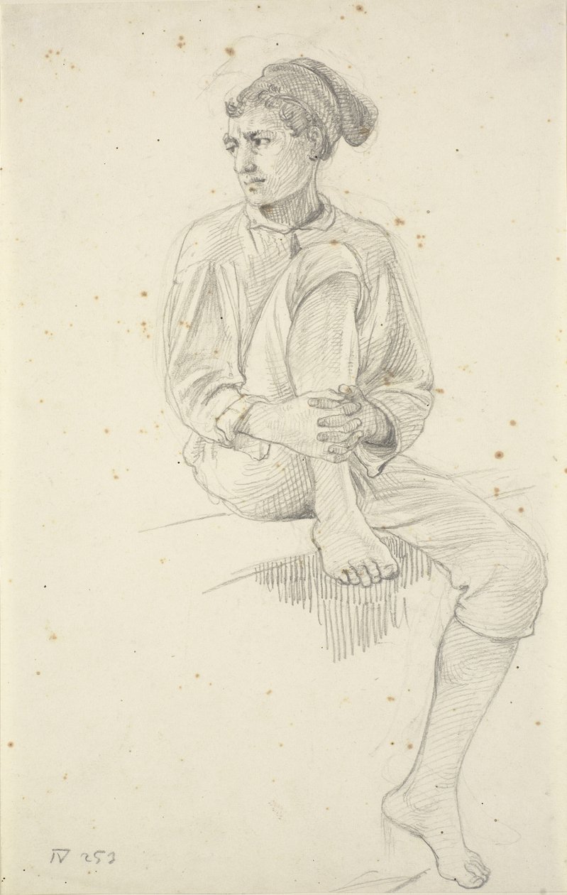 Seated Young Fisherman by Wilhelm Marstrand