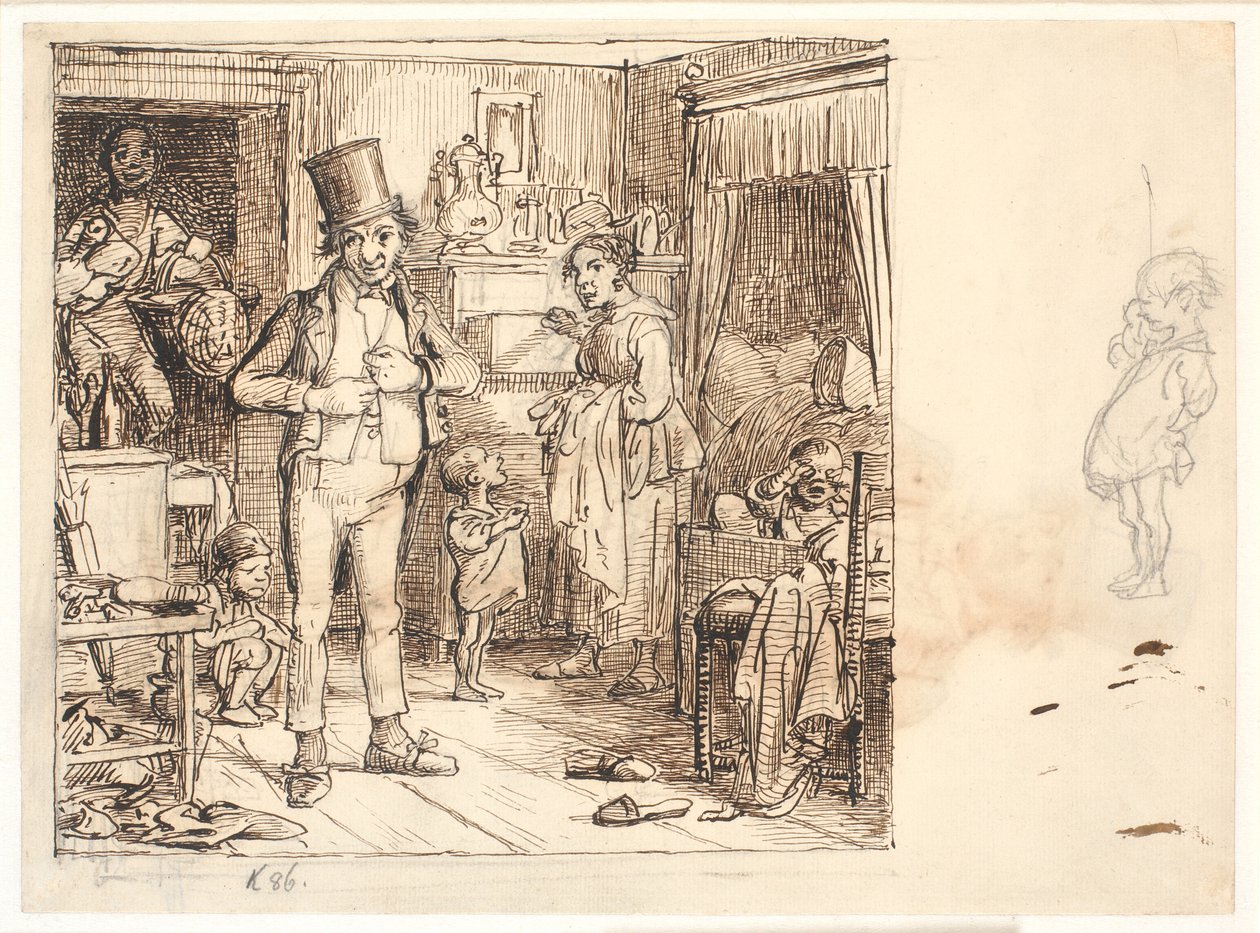 The Shoemaker Family Prepares for the Sunday Picnic by Wilhelm Marstrand