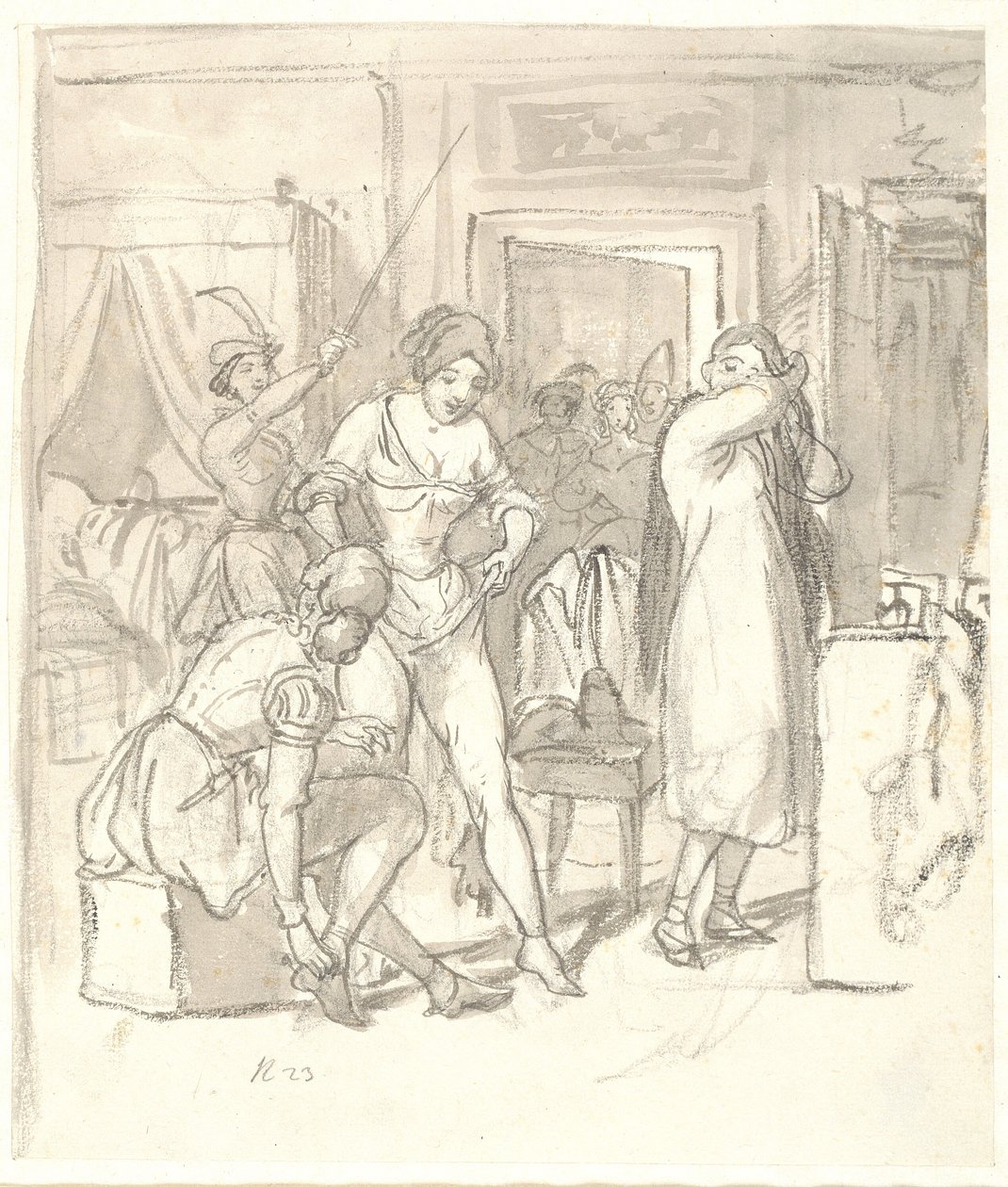 The Sisters Dressing for the Carnival by Wilhelm Marstrand