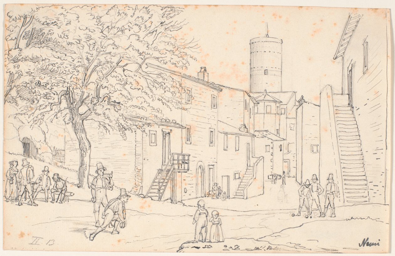 The Market in Nemi by Wilhelm Marstrand