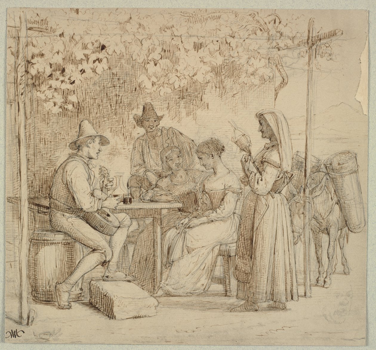 Outside a Cheese Shop by Wilhelm Marstrand