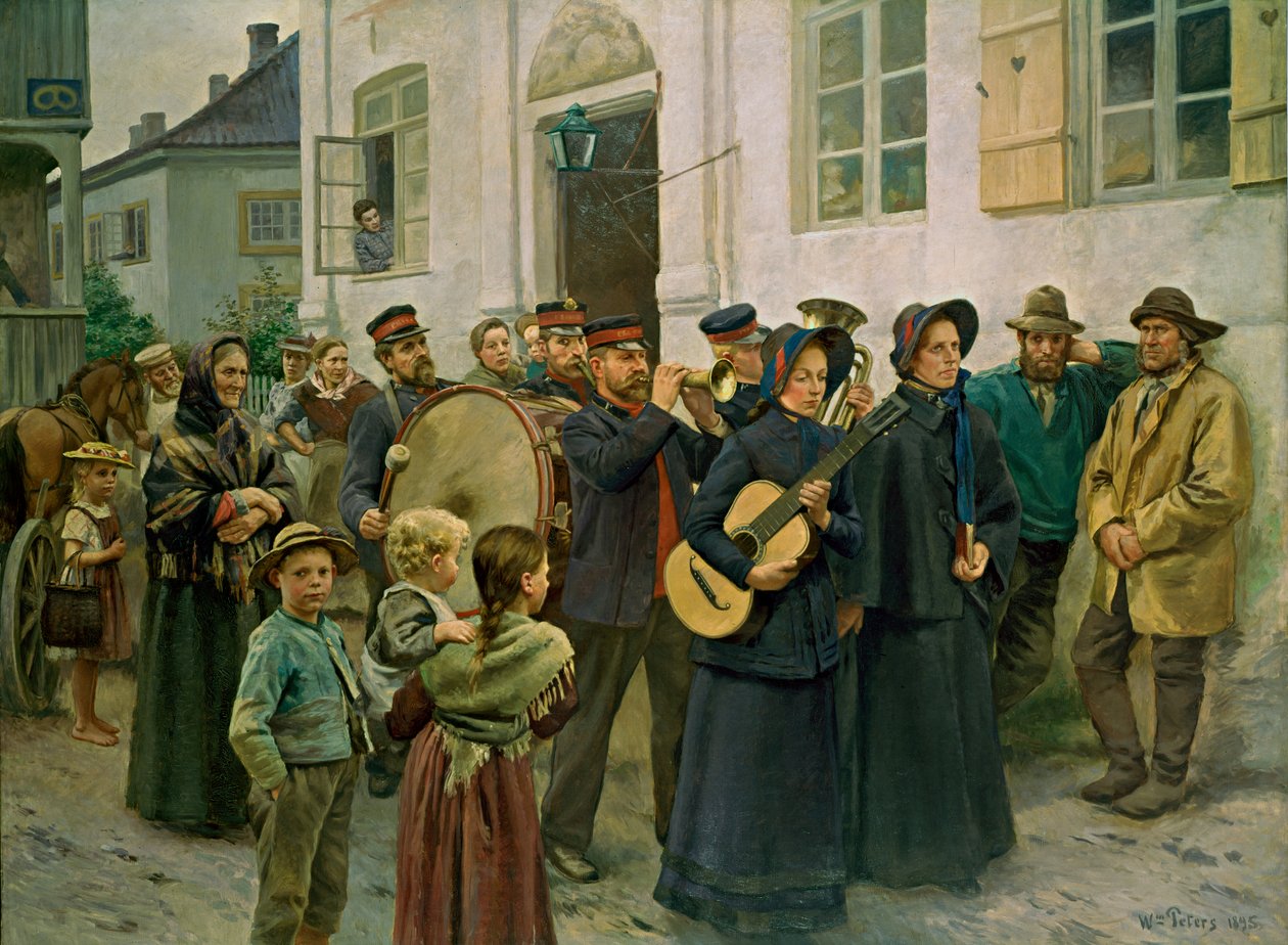 Storm Attack on a Fishing Village (The Salvation Army in Son) by Wilhelm Peters