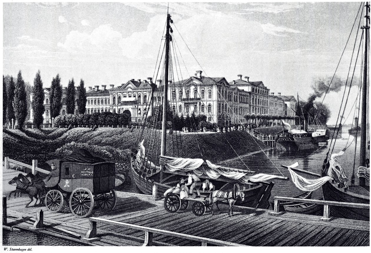 View of the Mitau Castle, c. 1850 by Wilhelm Siegfried Stavenhagen