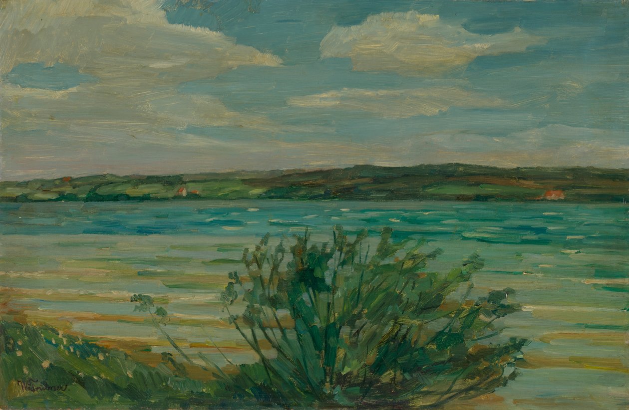 At Lake Starnberg by Wilhelm Trübner