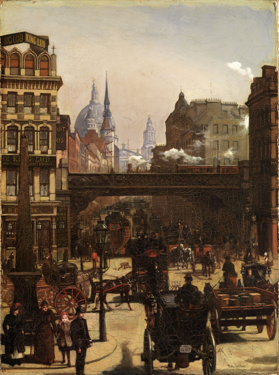 Ludgate Hill by Wilhelm Trübner