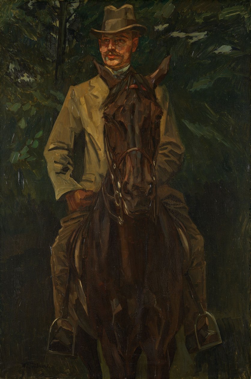Equestrian Portrait by Wilhelm Trübner