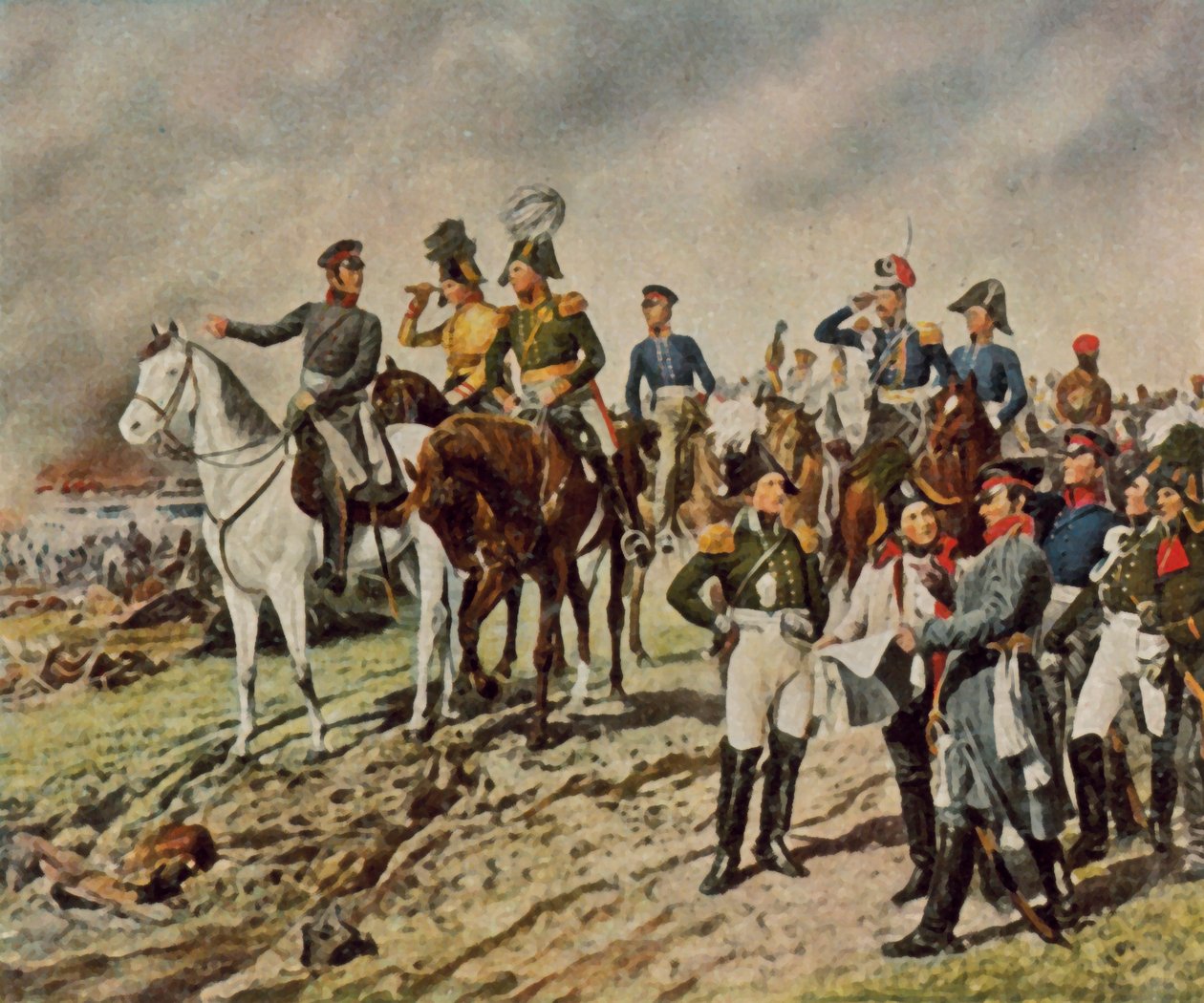 The Battle of the Nations near Leipzig by Wilhelm Werner Schuch