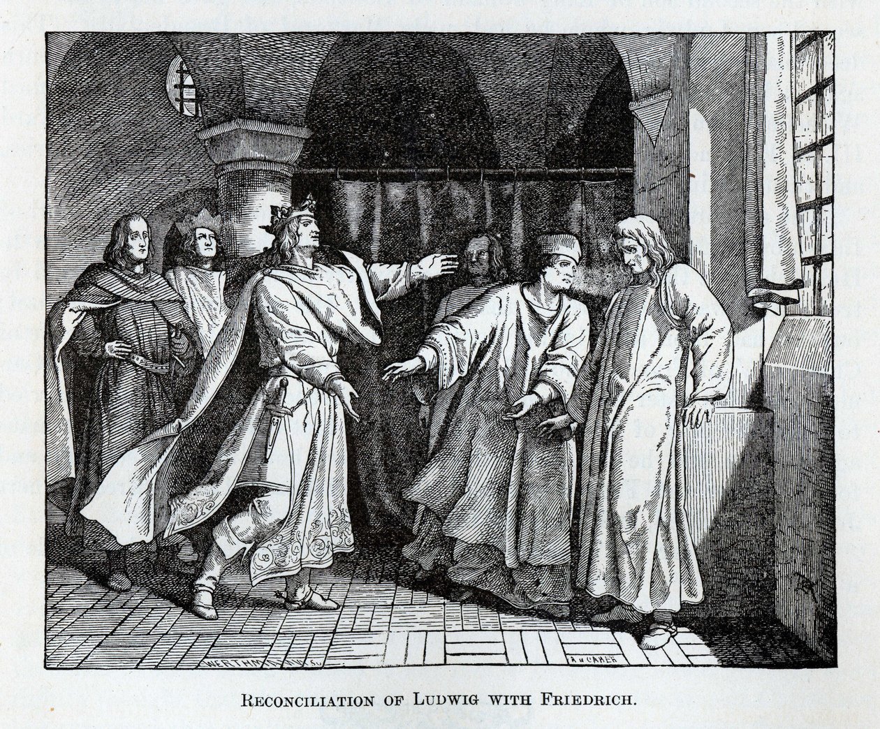 Reconciliation of Ludwig with Friedrich by Wilhelm Werthmann