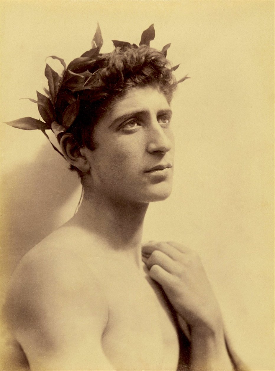 Study of a Boy Wearing a Wreath, Sicily, c.1898 by Baron Wilhelm von Gloeden