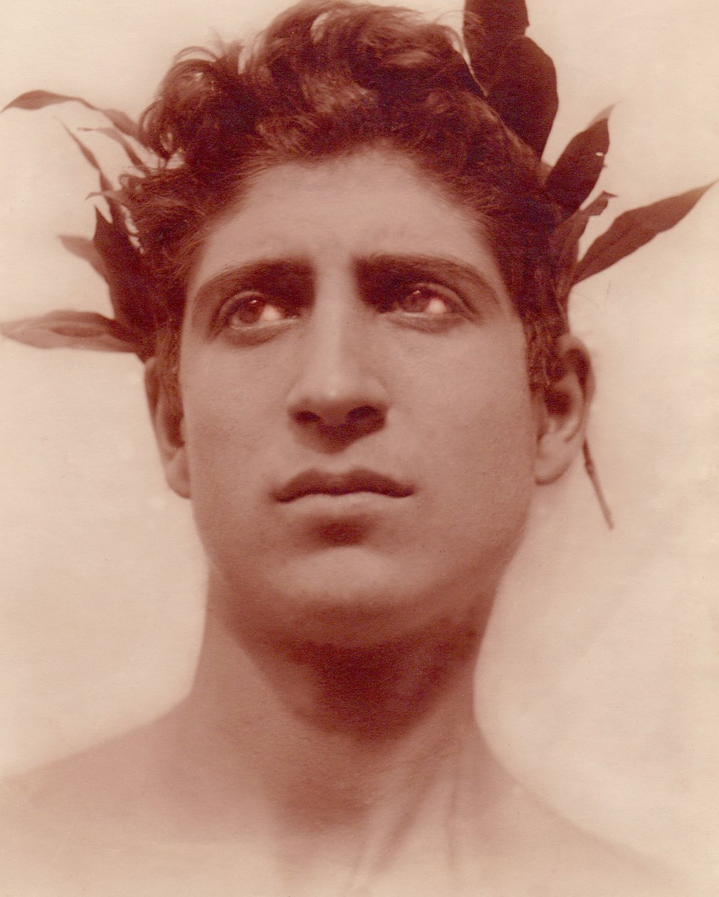 Study of a Boy Wearing a Wreath, Sicily by Baron Wilhelm von Gloeden