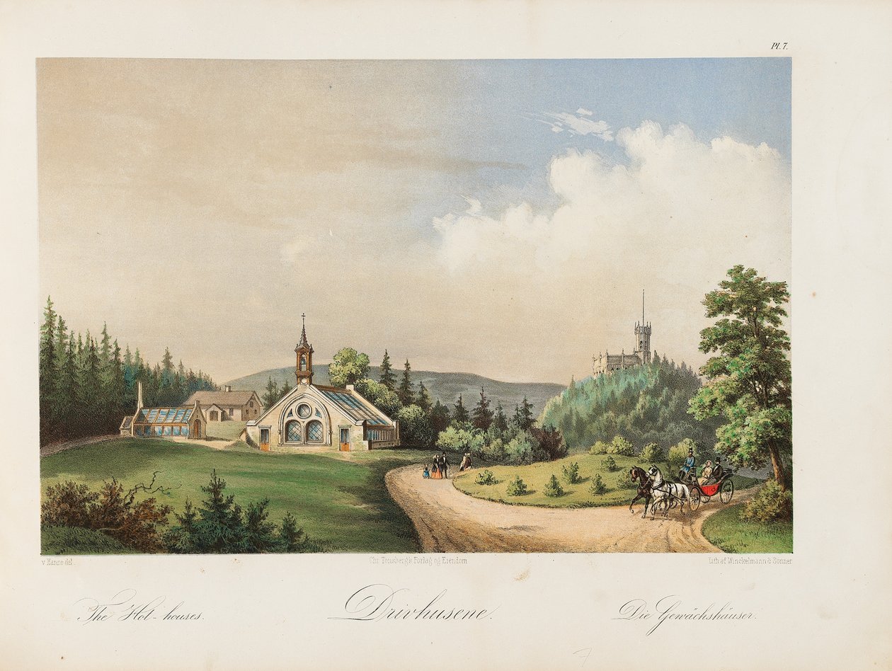Oscarshal Hot-houses, 1852 by Wilhelm von Hanno
