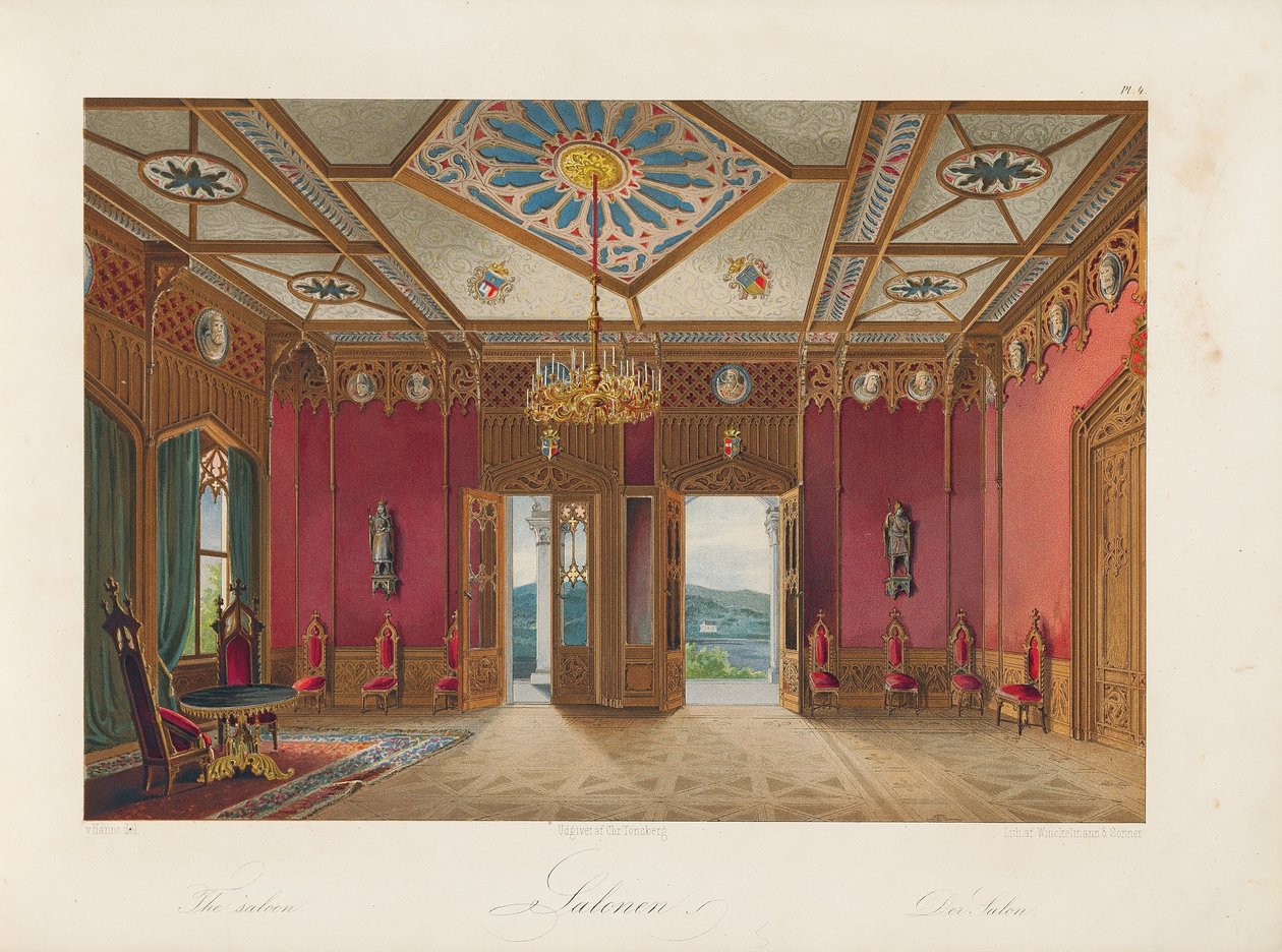 Oscarshal Saloon, 1852 by Wilhelm von Hanno