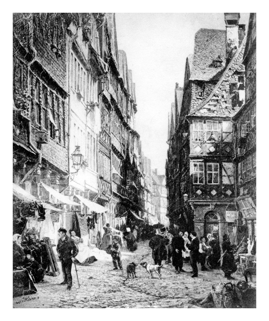The Ghetto in Frankfurt by Wilhelm von Hanno