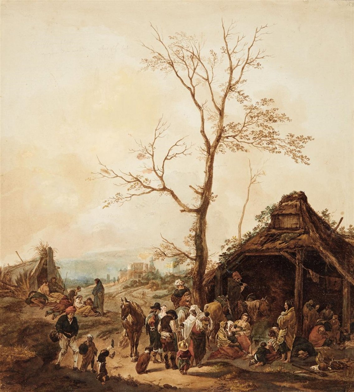 A Beggar by a Town by Wilhelm von Kobell