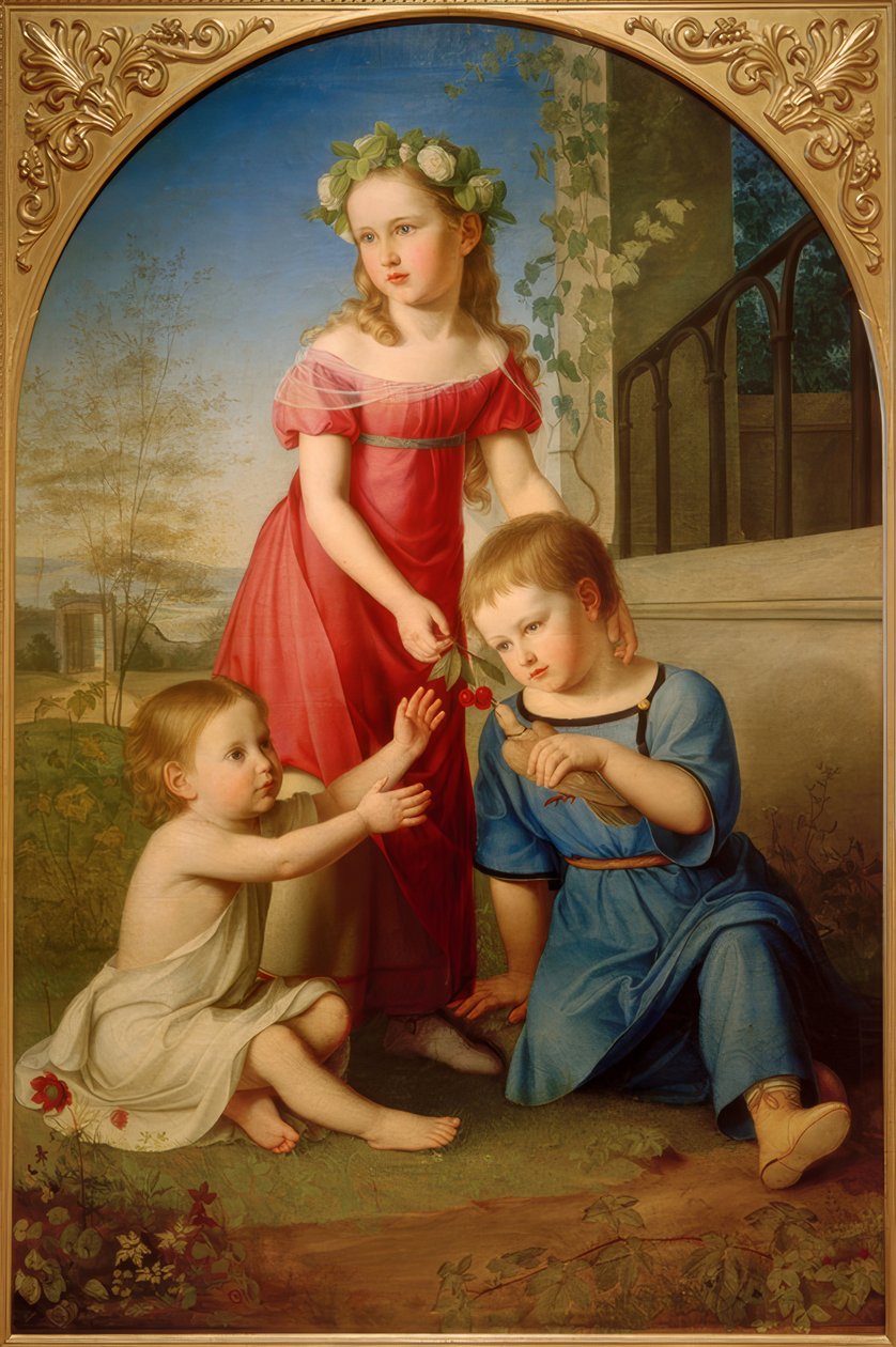 The Schöning Children by Friedrich Wilhelm von Schadow