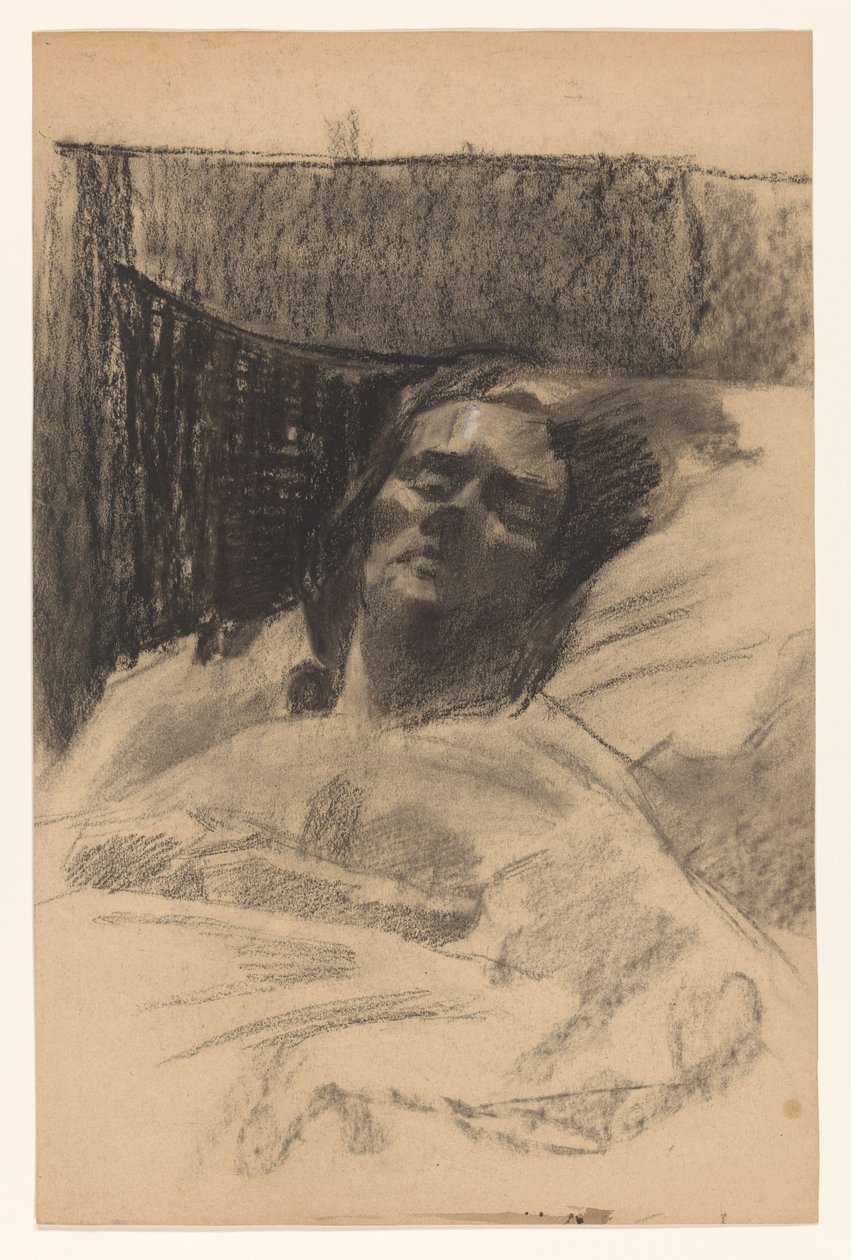 Wife of Wilhelmus Johannes Steenhoff, in Bed by Wilhelmus Johannes Steenhoff