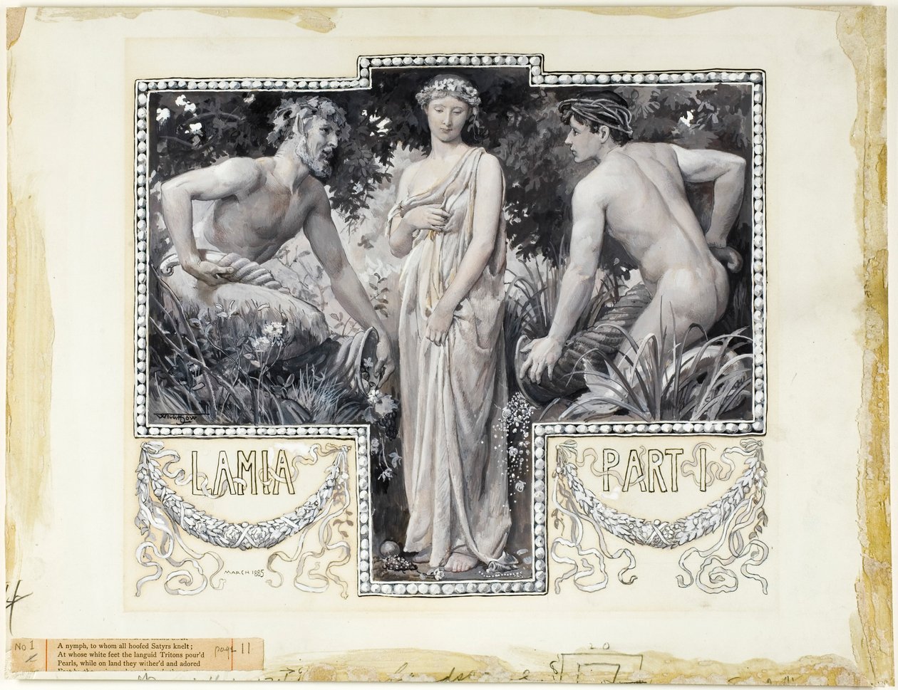 A Nymph, To Whom All Hoofed Satyrs Knelt Head-piece, Part 1 by Will Hicock Low