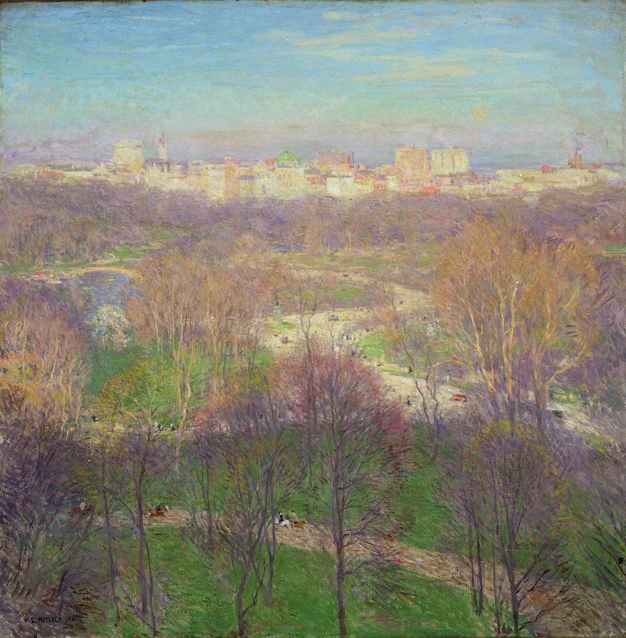 Early Spring Afternoon, Central Park by Willard Leroy Metcalf