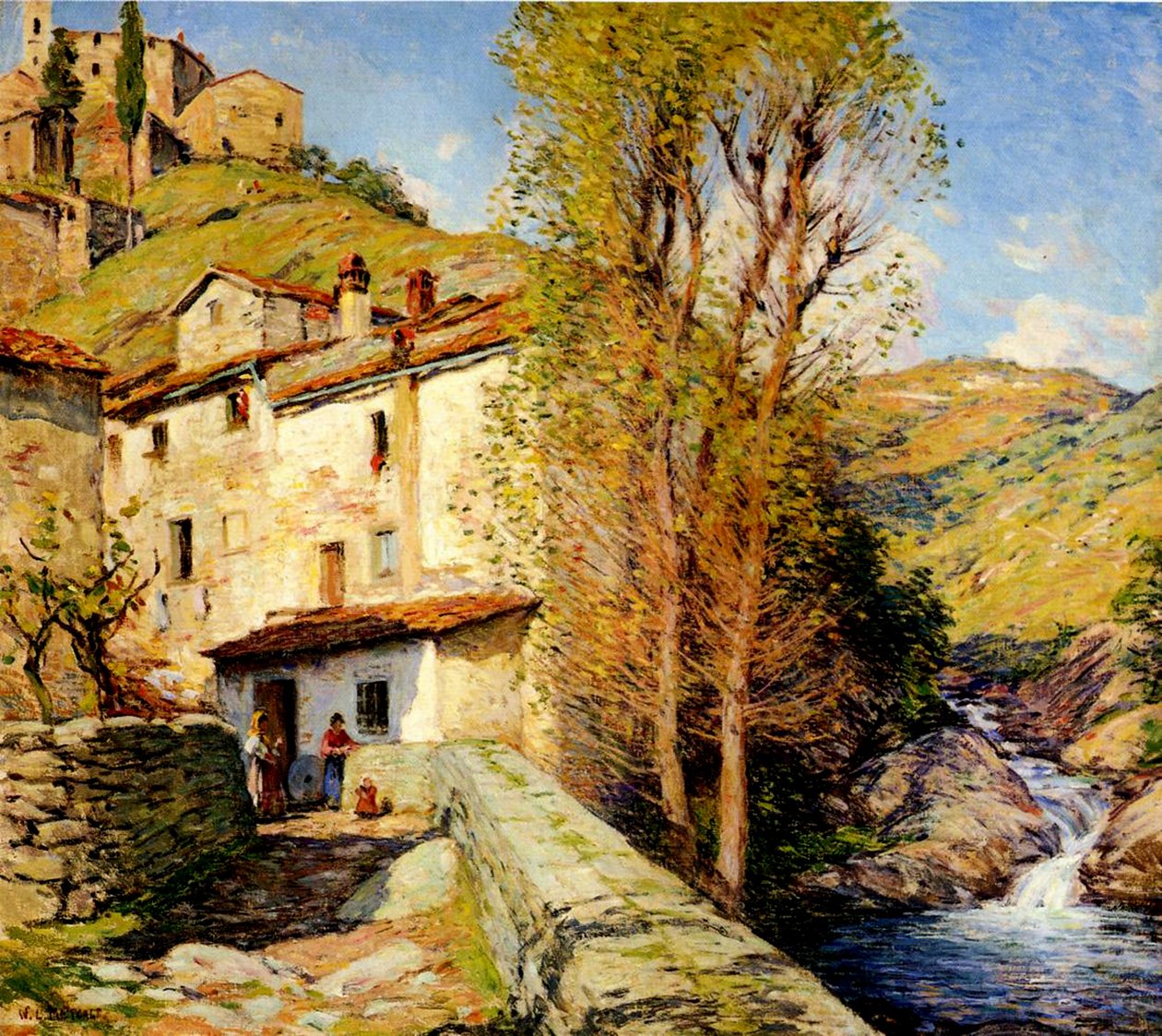 Old Mill at Pelago, Italy, 1913 by Willard Leroy Metcalf