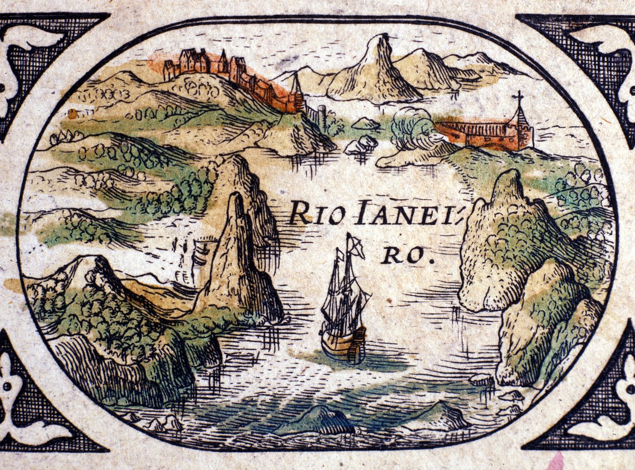 View of Rio de Janeiro, Brazil, 1600 by Willem Janszoon Blaeu
