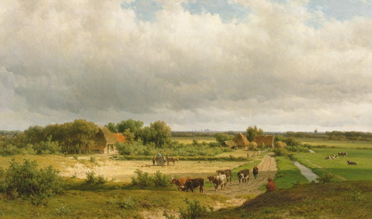 Extensive Dutch Landscape by Willem Vester