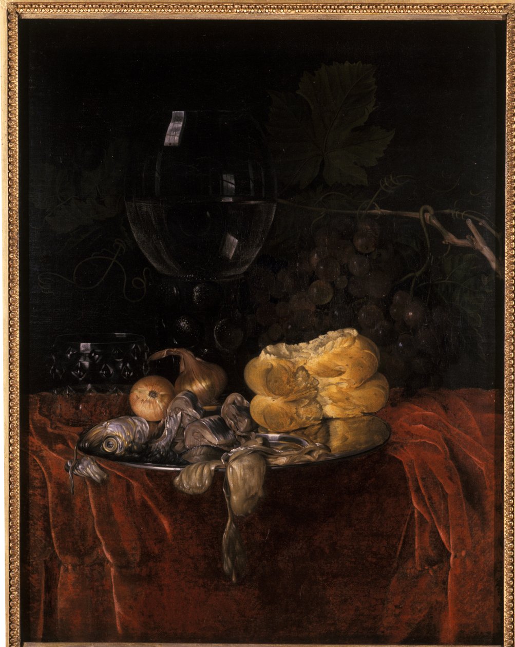 Still life with herring by Willem van Aelst