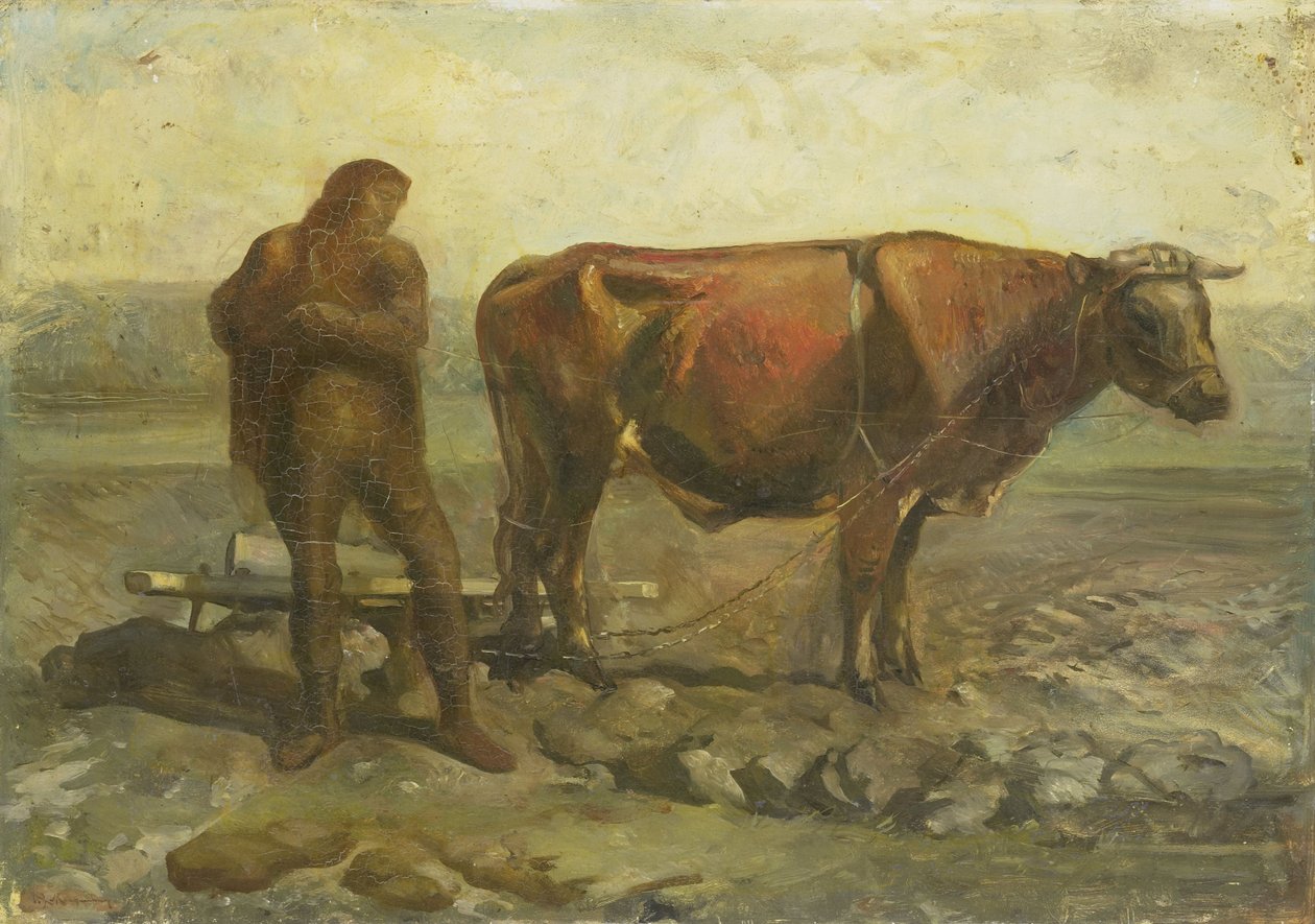 Plowing Peasant by Willem Adriaan van Konijnenburg
