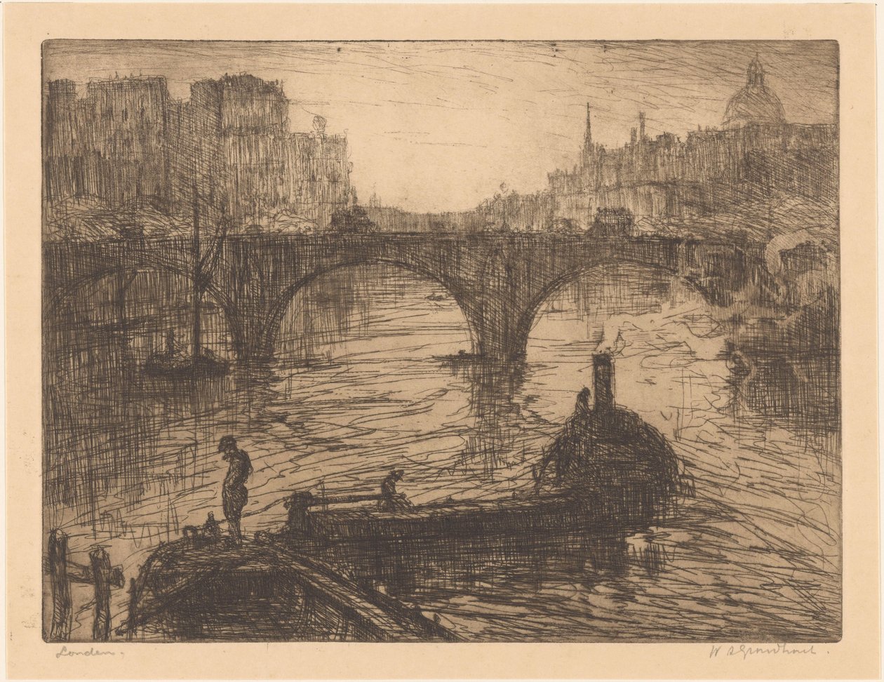 London by Willem Adrianus Grondhout (signed by artist)