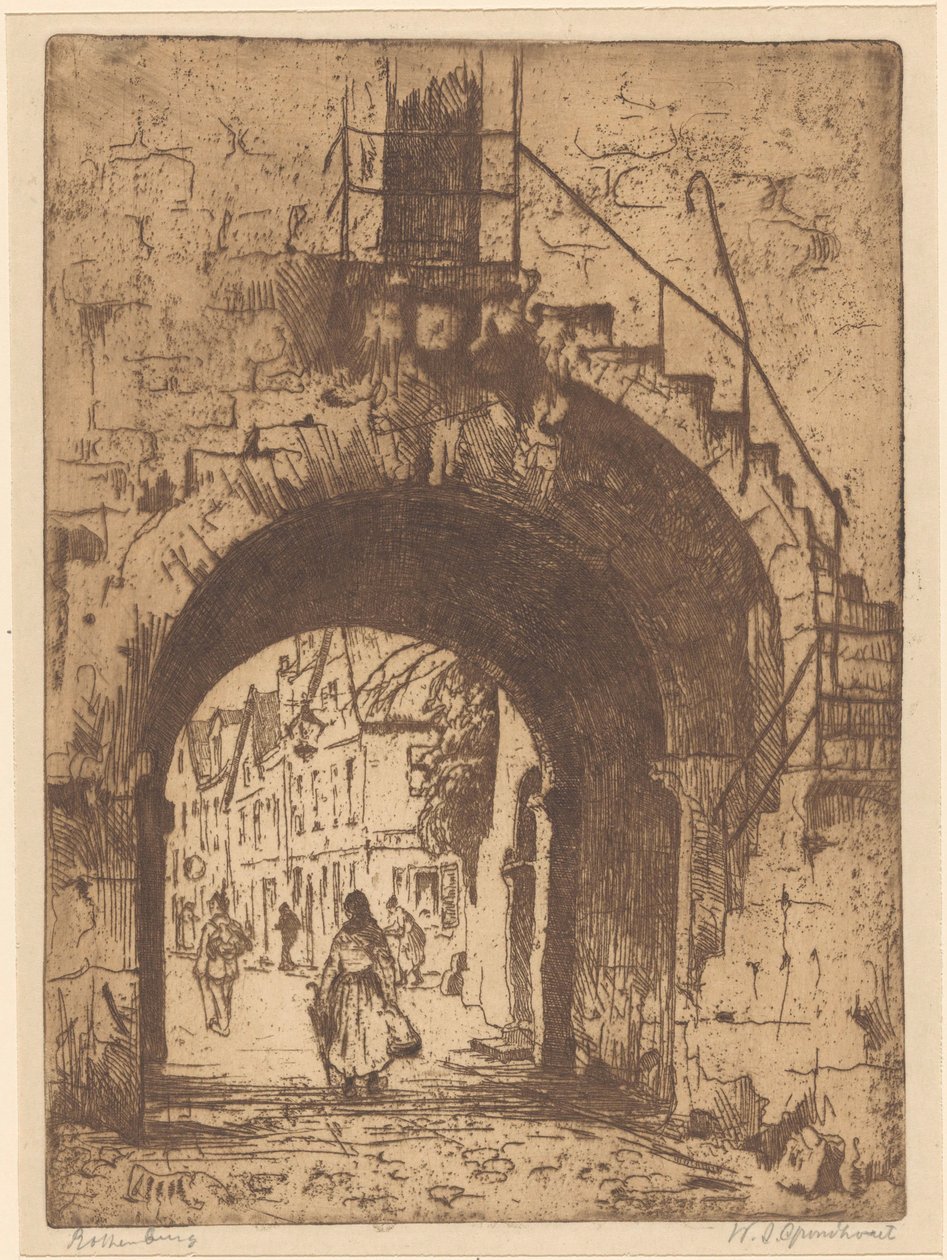Rothenburg by Willem Adrianus Grondhout (signed by artist)