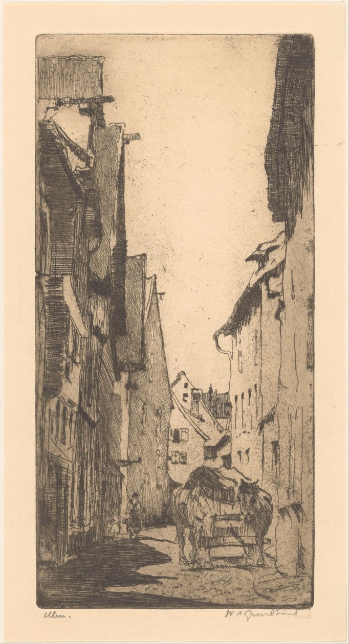 Ulm by Willem Adrianus Grondhout (signed by artist)