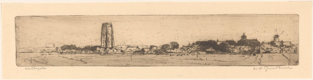 Westkapelle by Willem Adrianus Grondhout (signed by artist)