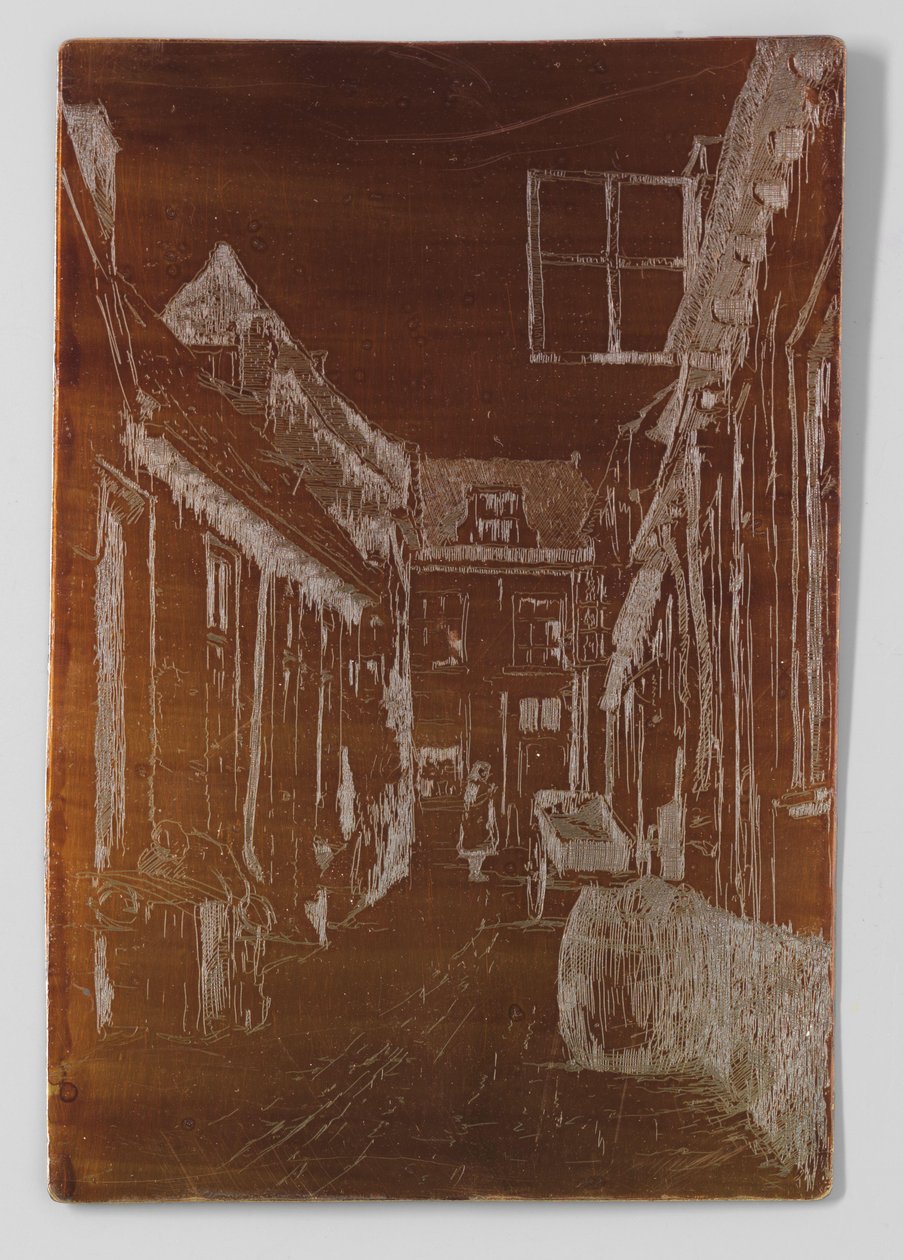 Old Street in Voorburg by Willem Adrianus Grondhout