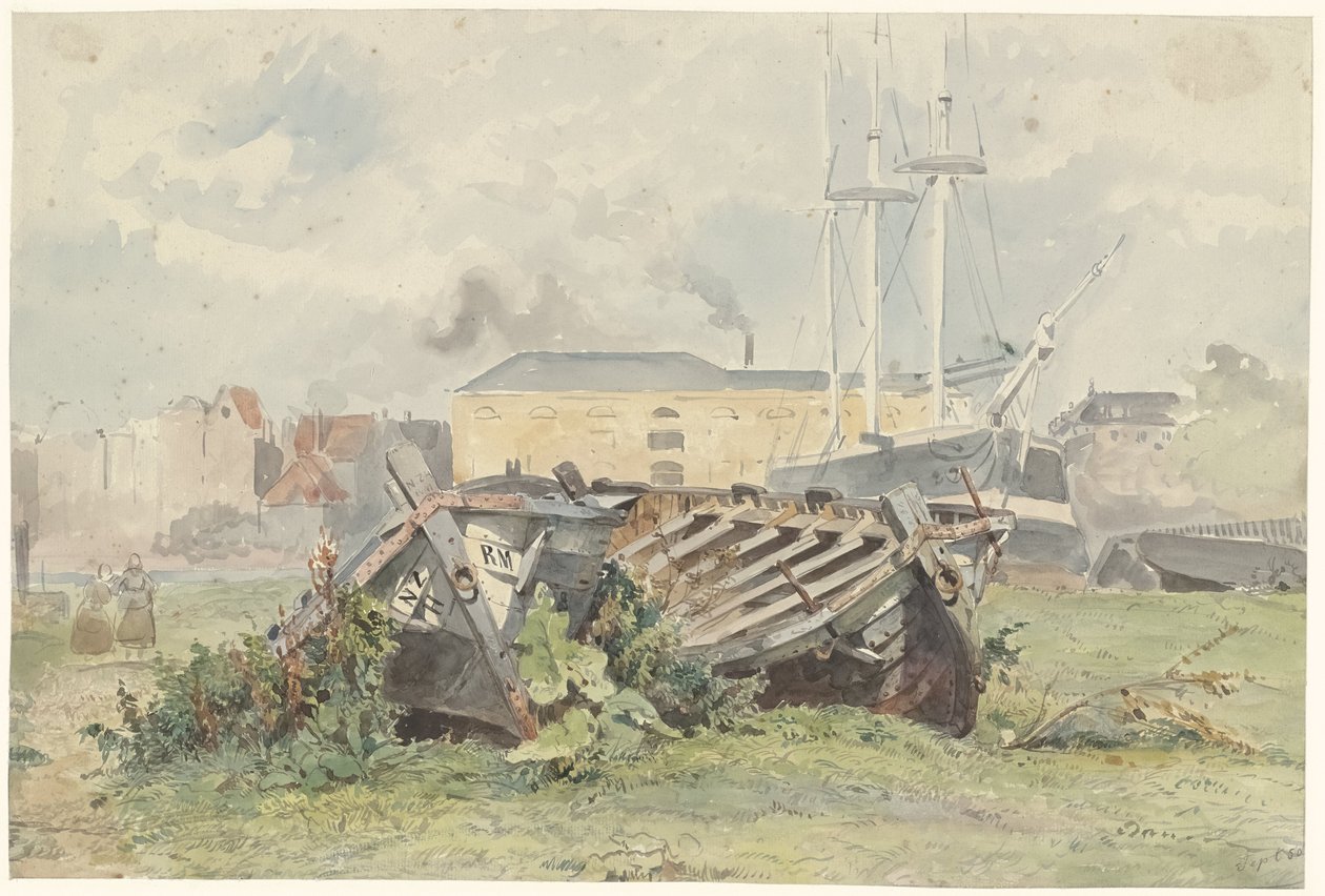 Shipyard by Willem Anthonie van Deventer