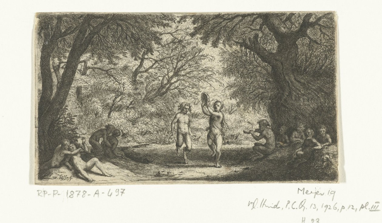 Feasting Satyrs and Wood Nymphs by Willem Basse