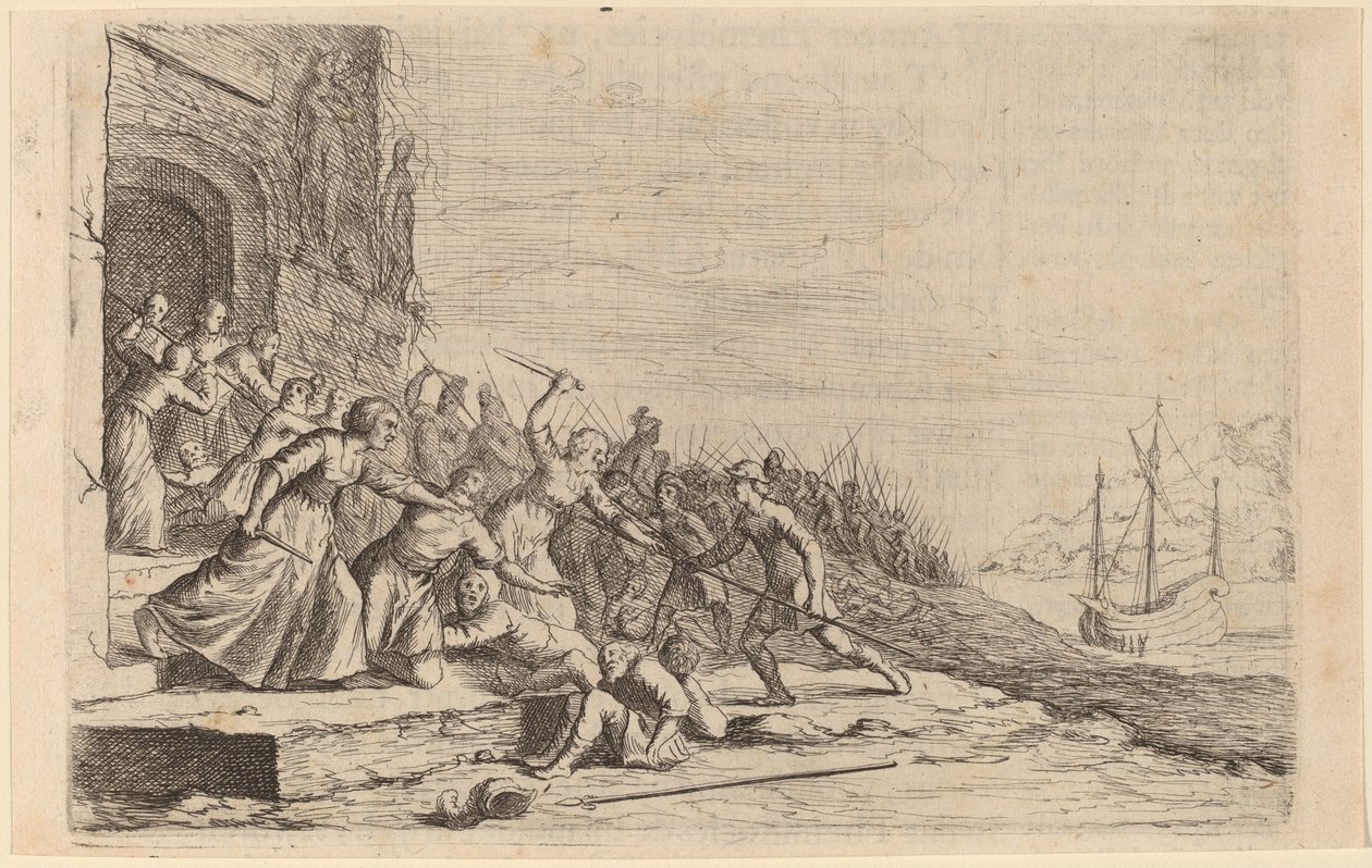 The Followers of Solon Defending the Temple of Venus by Willem Basse