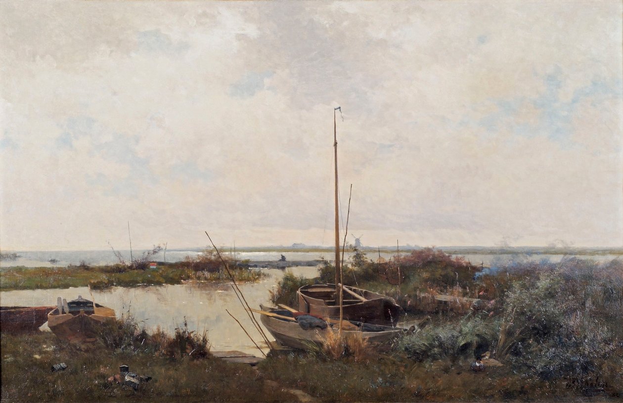 River landscape by Willem Bastiaan Tholen
