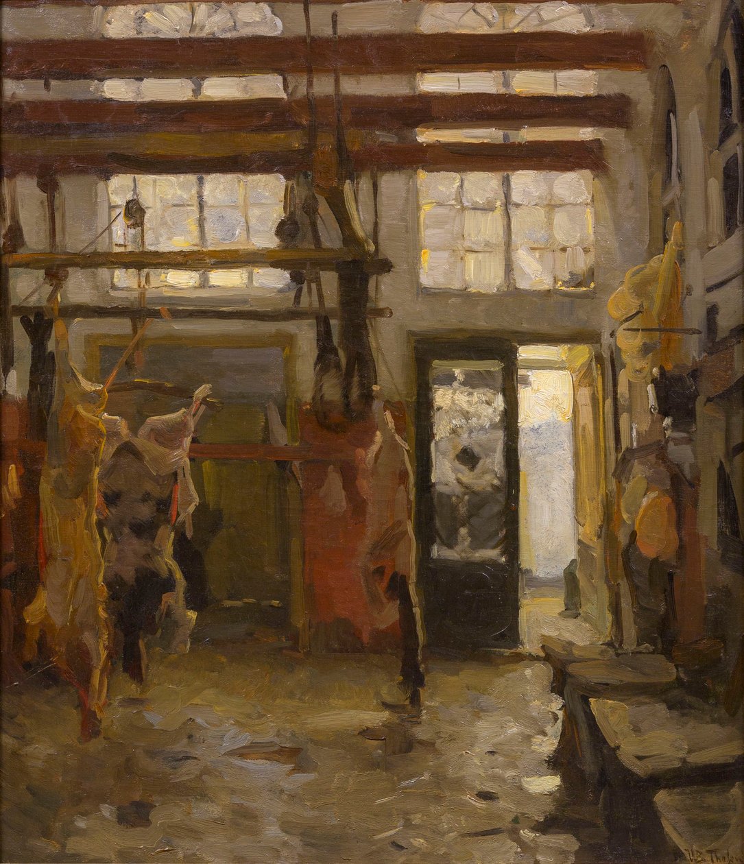 Slaughterhouse, 1890 by Willem Bastiaan Tholen