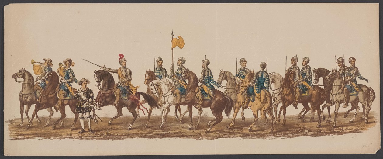 Delft Parade of 1862, First Group (series title) by Willem Bernardus IJzerdraat