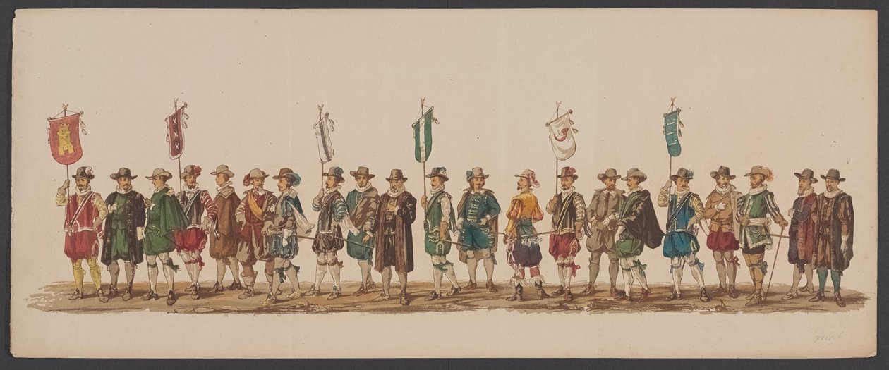 Delft Parade of 1862, Fifth Group by Willem Bernardus IJzerdraat