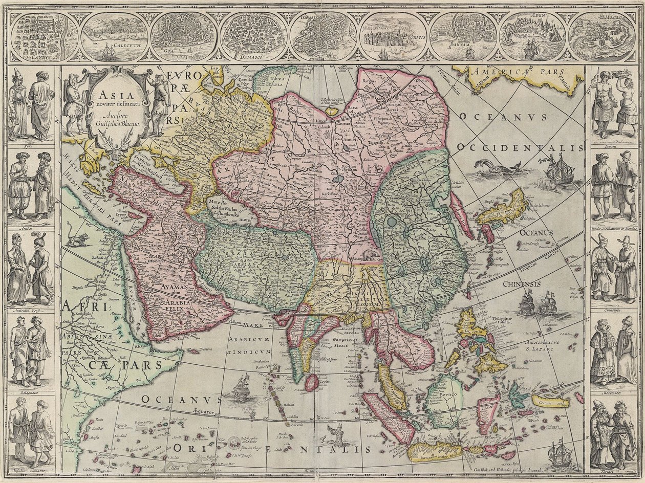 Amsterdam Allard Asia Noviter by Willem Blaeu