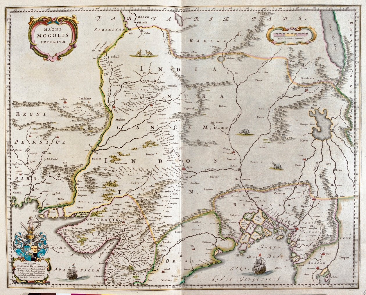 Iran through Tibet, and Northern India to Burma, in 
