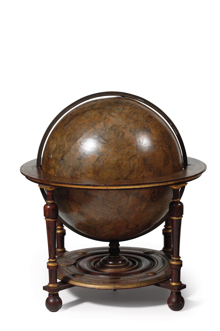 Large pair of library globes, the terrestrial 1645/48, the celestial after c.1630 by Willem Blaeu
