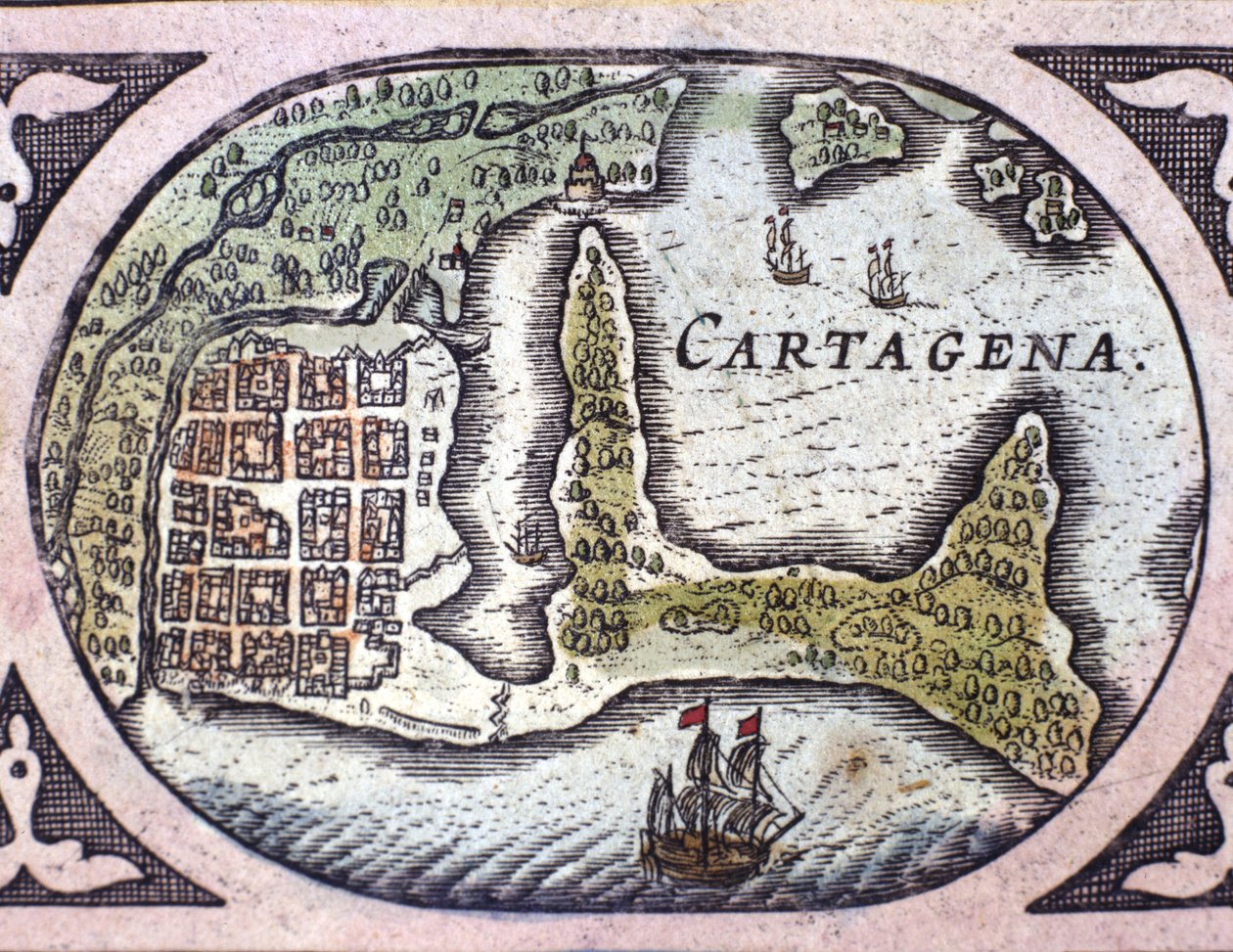 View of Cartagena in Colombia (Detail) by Willem Blaeu