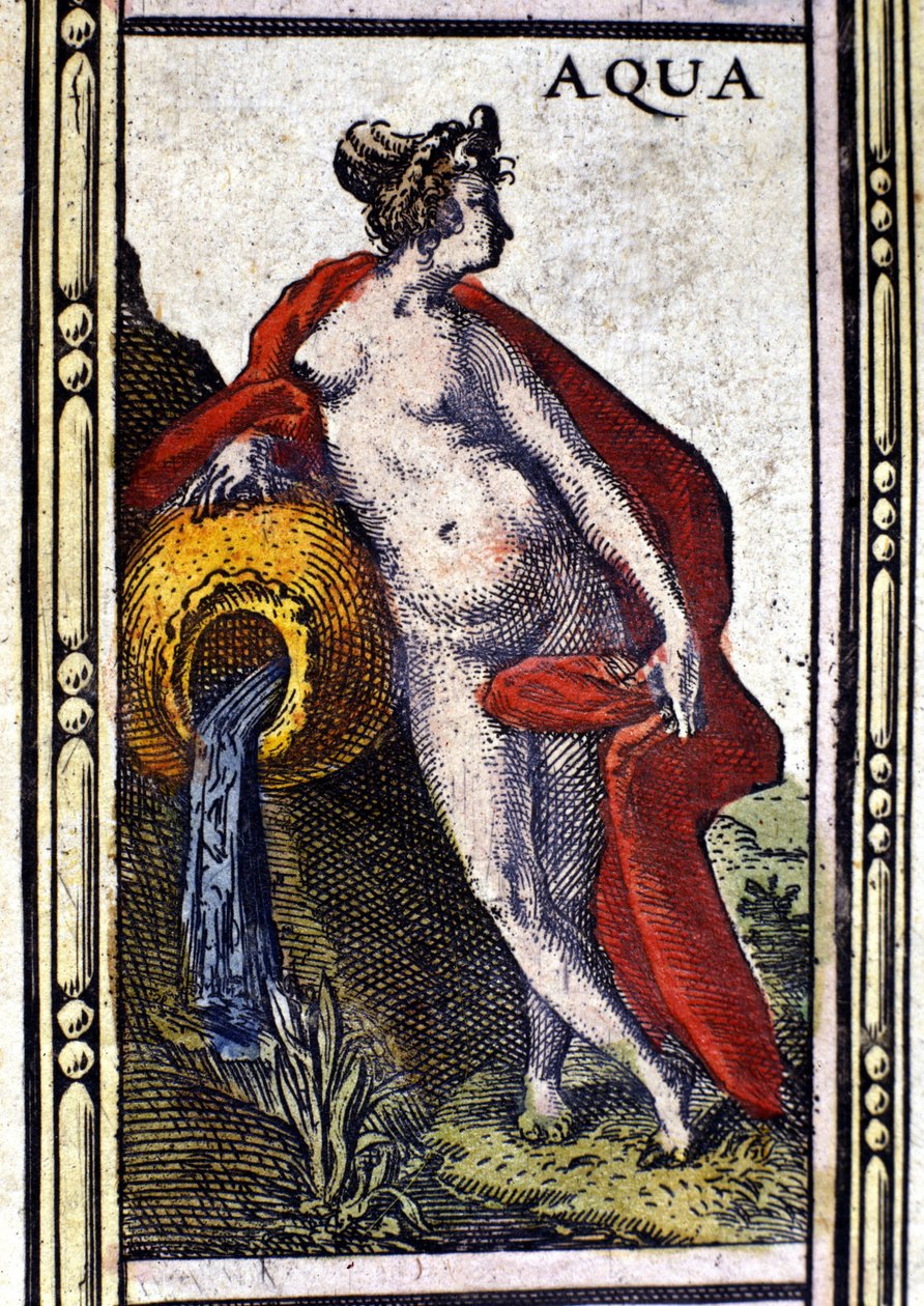 Water, one of the four elements, from the Atlas of W. Blaeu, 1655 by Willem Blaeu
