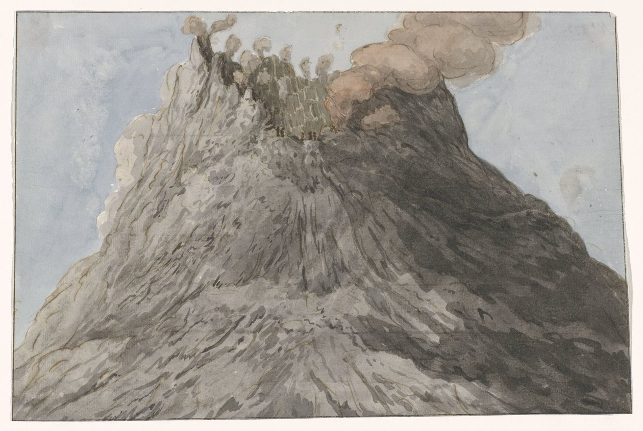 Crater of Etna (Voyage en Italie, en Sicile et à Malte - 1778) by Willem Carel Dierkens