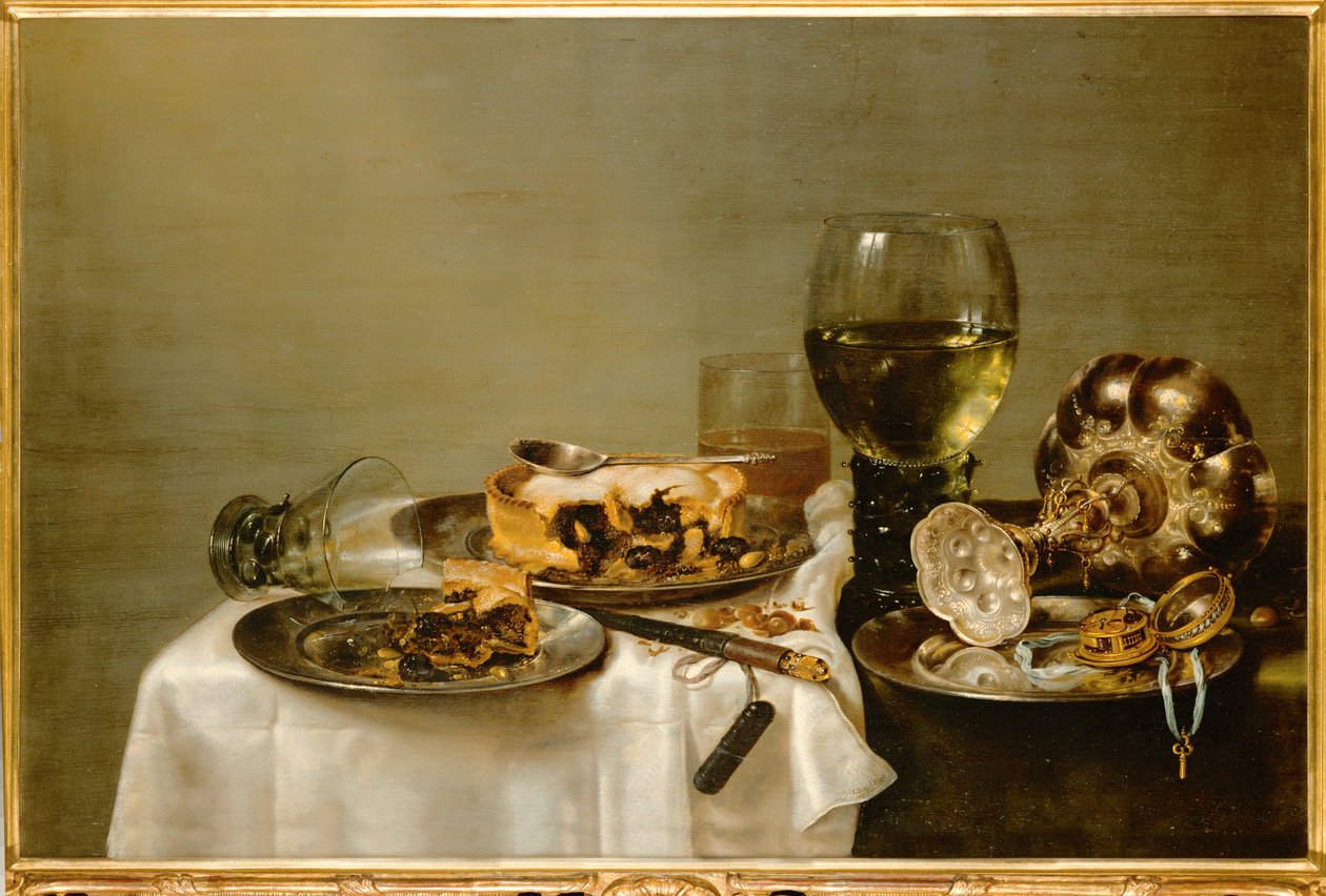 Breakfast table with bramble-pie by Willem Claesz. Heda