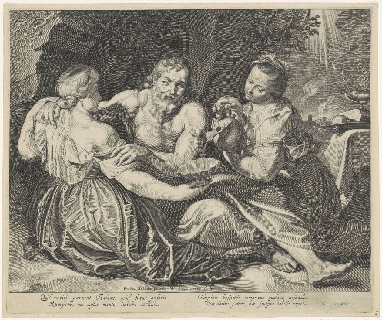 Lot Made Drunk by His Daughters by Willem Isaacsz. van Swanenburg